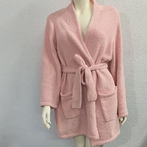 Jennifer Lopez Pink Plush Lounge Robe M-L